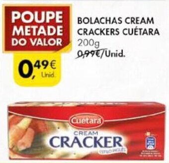 Pingo Doce Bolachas Cream Crackers Cuétara 200g promoção