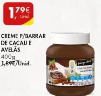 Pingo Doce Creme p/Barrar de Cacau e Avelãs 400g promoção