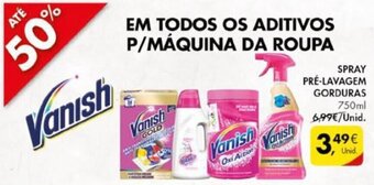 Pingo Doce Vanish Spray Pré-Lavagem Gorduras 750ml promoção