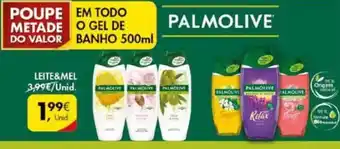 Pingo Doce Palmolive Gel de Banho Leite & Mel 500ml promoção