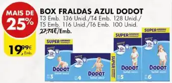 Pingo Doce Dodot Fraldas Azul Box promoção