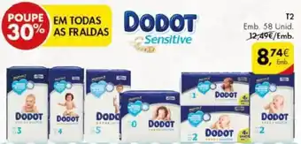 Pingo Doce Dodot Fraldas Sensitive T2 58 unid. promoção