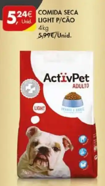 Pingo Doce ActivPet Comida Seca p/Cão Adulto Light 4kg promoção