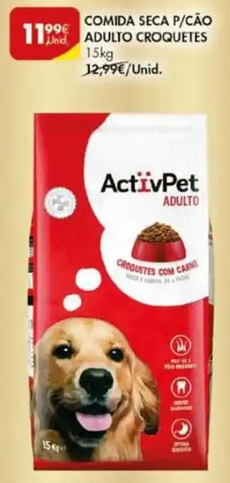 Pingo Doce ActivPet Comida Seca p/Cão Adulto Croquetes 15kg promoção