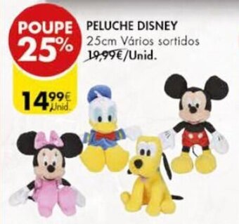 Pingo Doce Peluche Disney 25cm promoção