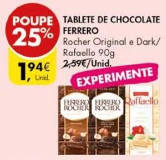 Tablete de Chocolate Ferrero 90g