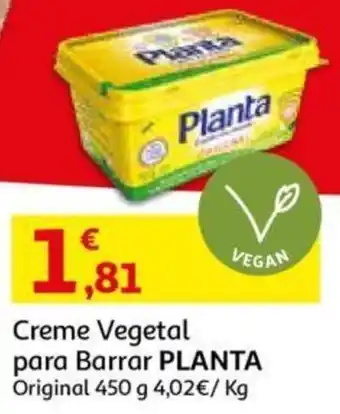 Auchan Creme Vegetal para Barrar Planta Original 450 g promoção