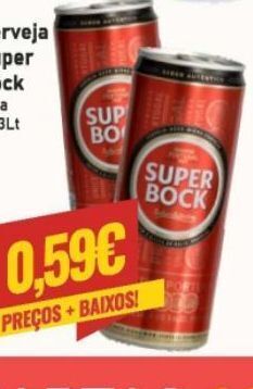 Belita Lata de cerveja super bock promoção