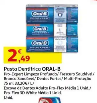 Auchan Pasta Dentífrica Oral-B 75 ml promoção