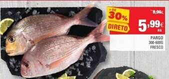 Continente Pargo 300-600g promoção