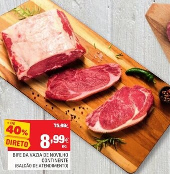 Continente Bife Da Vazia De Novilho Continente promoção