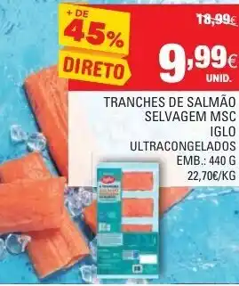 Tranches De Salmao Selvagem Msc Iglo Ultracongelados 440g