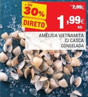 Amêijoa Vietnamita C/ Casca Congelada
