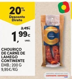 Continente Bom dia Chouriço promoção