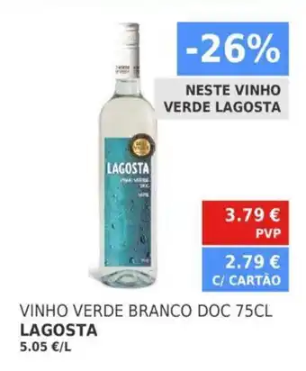 Minipreço Vinho Verde Branco DOC 75cl Lagosta promoção