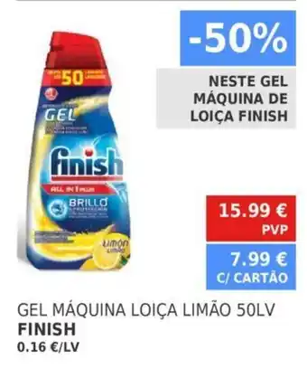 Minipreço Gel Máquina Loiça Limão 50LV FINISH promoção