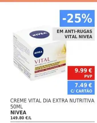 Minipreço Creme Vital Dia Extra Nutritiva 50ml NIVEA promoção