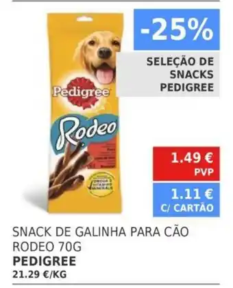 Minipreço Snack de Galinha Para Cão Rodeo 70g PEDIGREE promoção