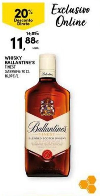 Continente Whisky Ballantine's Finest 70cl promoção