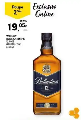 Continente Whisky Ballantine's 12 anos 70cl promoção