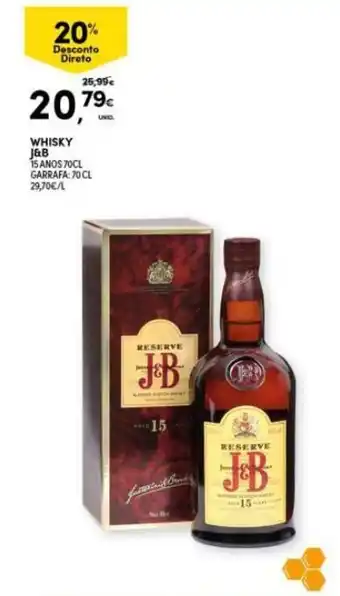 Continente Whisky J&B 15 anos 70cl promoção