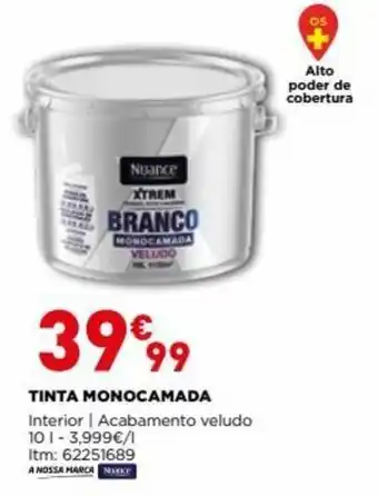 Bricomarché Nuance Tinta Monocamada 10L promoção