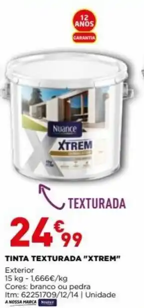 Bricomarché Nuance Tinta Texturada Xtrem 15kg promoção