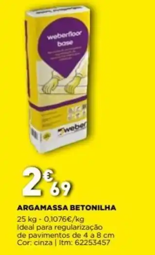 Bricomarché Weberfloor Base 25kg promoção