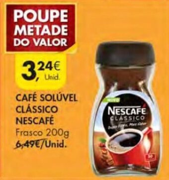 Pingo Doce Café Solúvel Clássico Nescafé 200g promoção
