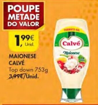 Pingo Doce Maionese Calvé 753g promoção