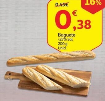 Baguete:-25% sal 200g