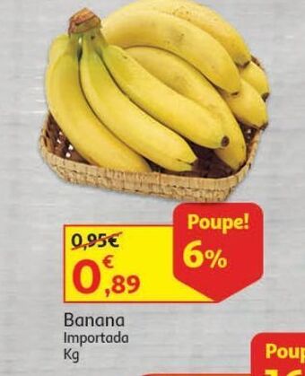 Auchan Banana importada:kg promoção