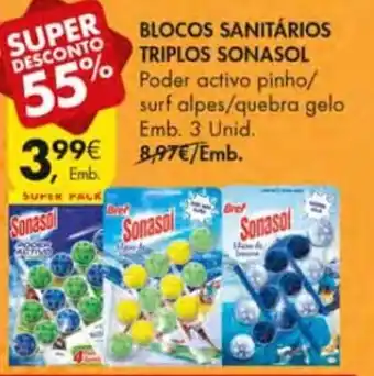 Pingo Doce Blocos Sanitários Triplos Sonasol promoção
