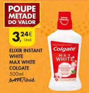 Pingo Doce Elixir Instant White Max White Colgate 500ml promoção