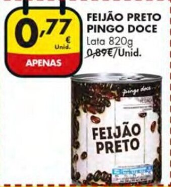 Feijão Preto Pingo Doce 820g
