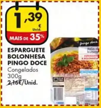 Pingo Doce Esparguete Bolonhesa Pingo Doce 300g promoção