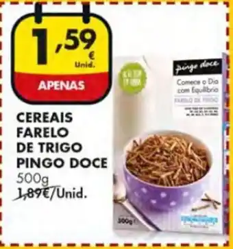 Pingo Doce Cereais Farelo de Trigo Pingo Doce 500g promoção