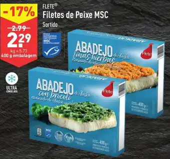 ALDI Flete Filetes de Peixe MSC 400g promoção