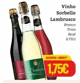 Belita Vinho Sorbello Lambrusco 0.75Lt promoção