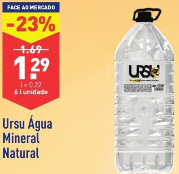 Promoção Ursu Água Mineral Natural 6L em ALDI