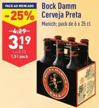 ALDI Bock Damm Cerveja Preta Munich 6x25cl promoção