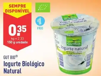 ALDI Gut Bio Iogurte Biológico Natural 150g promoção
