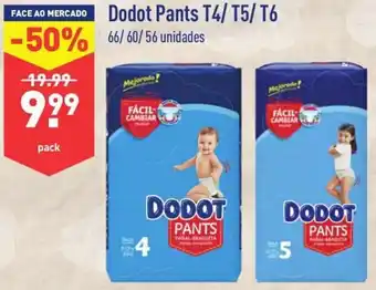 ALDI Dodot Pants T4/ T5 / T6 66/60/56 Unidades promoção