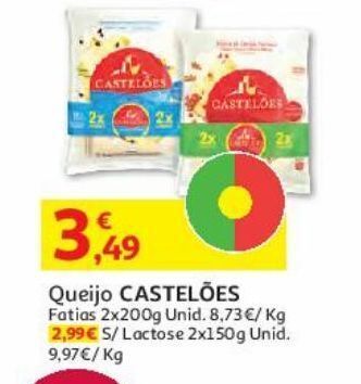 Auchan Queijo castelões fatias promoção