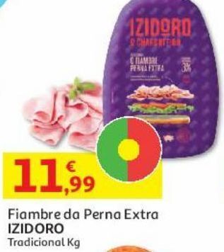 Auchan Fiambre da perna extra izidoro tradicional kg promoção