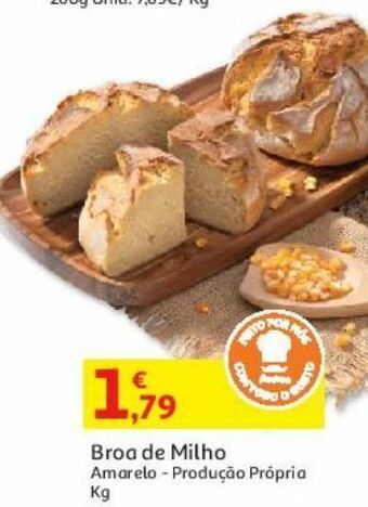 Auchan Broa de milho amarelo kg produção própria promoção