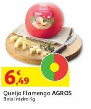 Auchan Queijo flamengo agros bola inteiro kg promoção