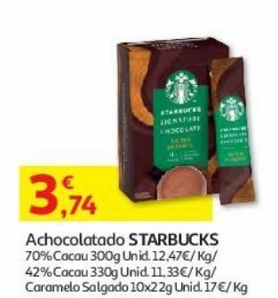Auchan Achocolatado starbucks promoção