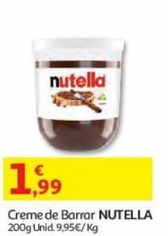 Auchan Creme de barrar nutella:200 g promoção