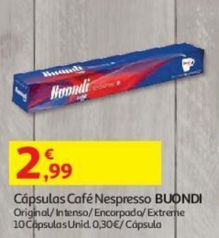 Auchan Cápsulas café buondi promoção